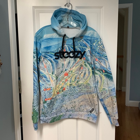 Stoozy Other - Stoozy Sunday River Ski Resort Trailmap Hoodie